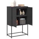 Casa si Gradina - Mobilier - Comode si corpuri - Corpuri bucatarie - Dulap inalt, negru, 68,5x38,5x107 cm, otel - Infinity.ro