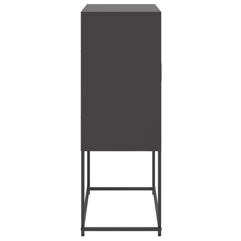 Casa si Gradina - Mobilier - Comode si corpuri - Corpuri bucatarie - Dulap inalt, negru, 68,5x38,5x107 cm, otel - Infinity.ro