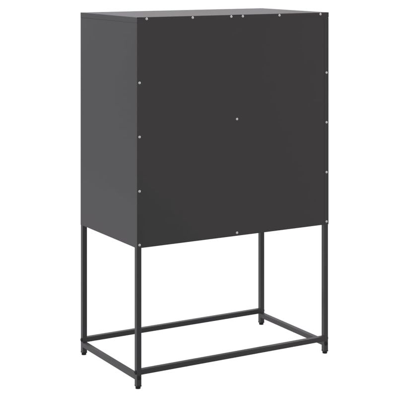 Casa si Gradina - Mobilier - Comode si corpuri - Corpuri bucatarie - Dulap inalt, negru, 68,5x38,5x107 cm, otel - Infinity.ro