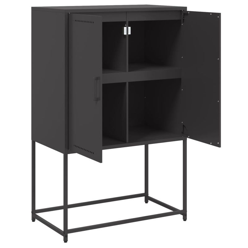 Casa si Gradina - Mobilier - Comode si corpuri - Corpuri bucatarie - Dulap inalt, negru, 68,5x38,5x107 cm, otel - Infinity.ro