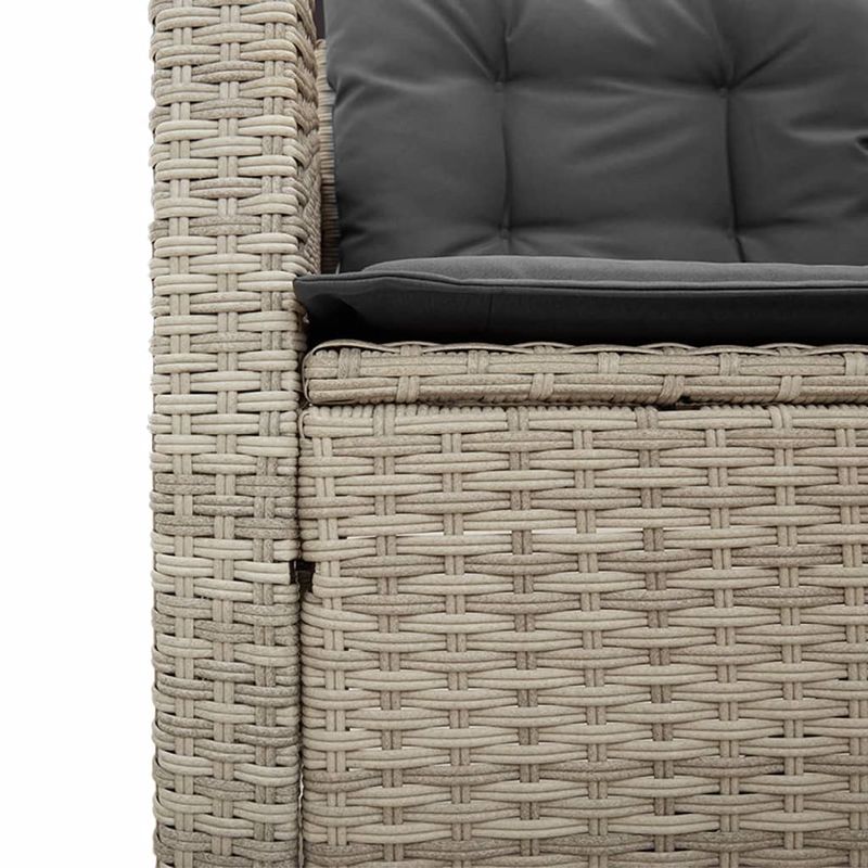 Casa si Gradina - Gradina si terasa - Mobilier exterior - Seturi mobila gradina - Canapea gradina cu masa/perne, forma de L poliratan gri deschis - Infinity.ro