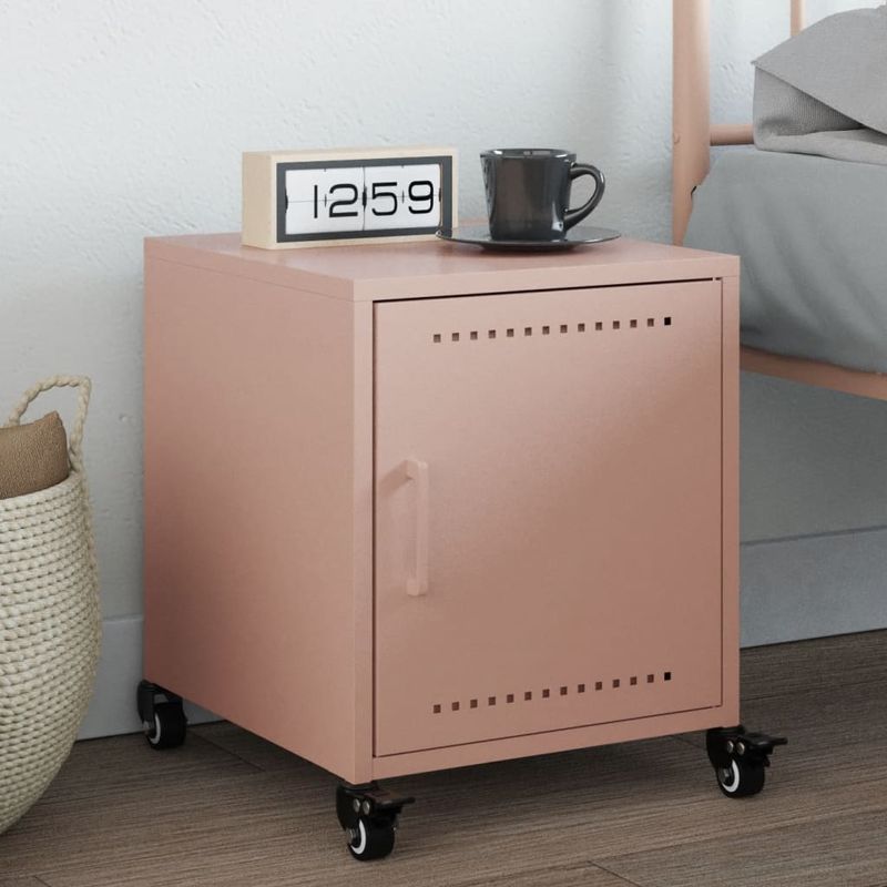 Casa si Gradina - Mobilier - Comode si corpuri - Noptiere - Noptiera, roz, 36x38,5x43,5 cm, otel - Infinity.ro