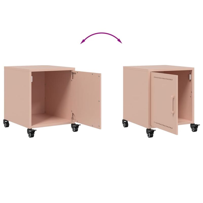 Casa si Gradina - Mobilier - Comode si corpuri - Noptiere - Noptiera, roz, 36x38,5x43,5 cm, otel - Infinity.ro