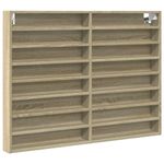 Casa si Gradina - Mobilier - Biblioteci si rafturi - Rafturi - Dulap cu vitrina, stejar sonoma, 100x8,5x75 cm, lemn prelucrat - Infinity.ro