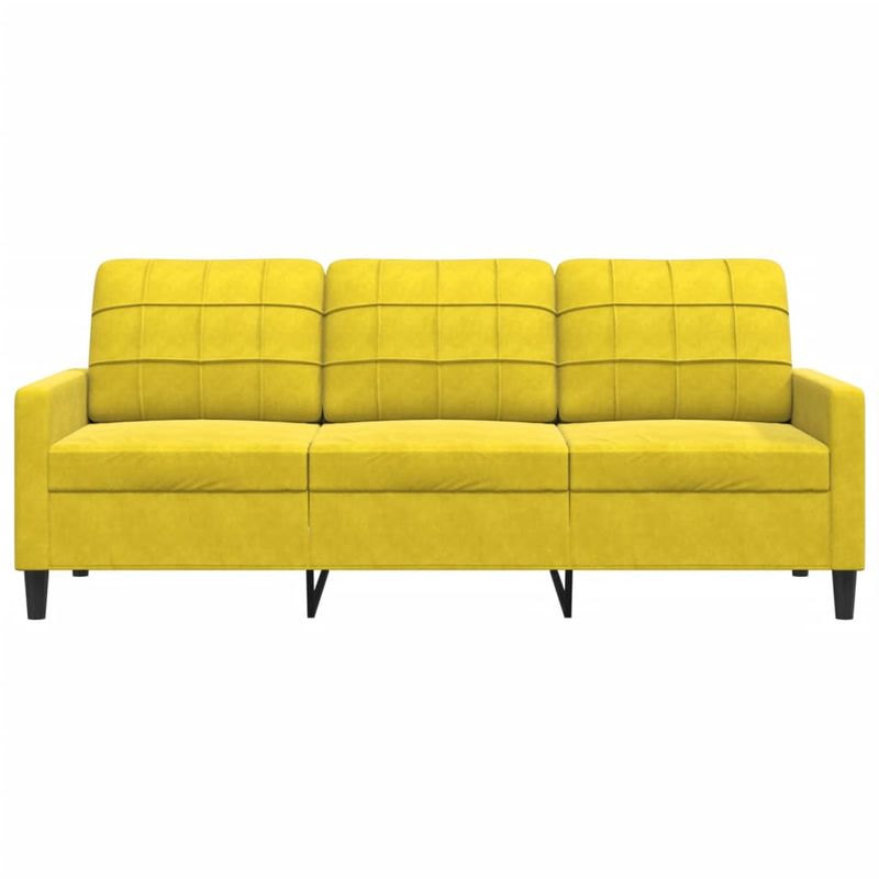Casa si Gradina - Mobilier - Canapele si coltare - Canapele - Canapea cu 3 locuri, galben, 180 cm, catifea - Infinity.ro