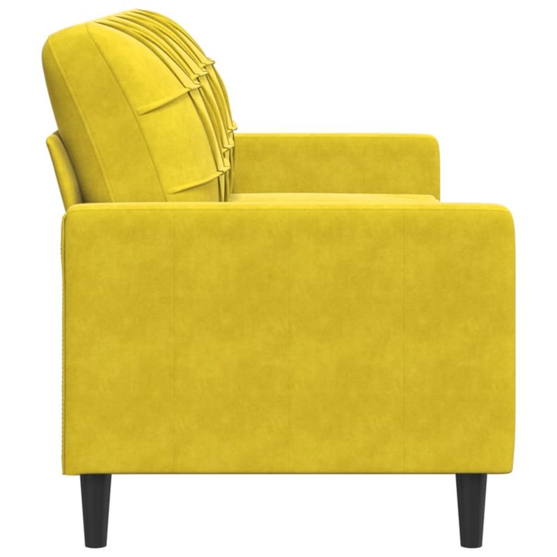 Casa si Gradina - Mobilier - Canapele si coltare - Canapele - Canapea cu 3 locuri, galben, 180 cm, catifea - Infinity.ro