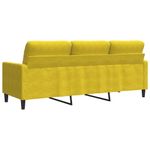 Casa si Gradina - Mobilier - Canapele si coltare - Canapele - Canapea cu 3 locuri, galben, 180 cm, catifea - Infinity.ro