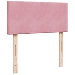 Casa si Gradina - Mobilier - Paturi si accesorii - Paturi - Pat box spring cu saltea, roz, 80x200 cm, catifea - Infinity.ro