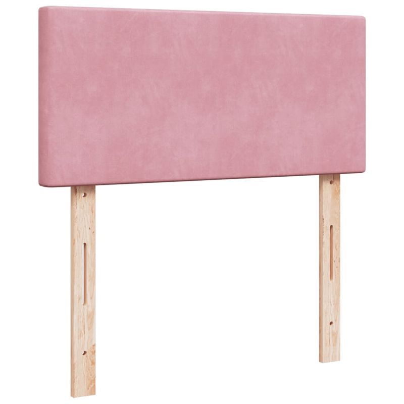 Casa si Gradina - Mobilier - Paturi si accesorii - Paturi - Pat box spring cu saltea, roz, 80x200 cm, catifea - Infinity.ro