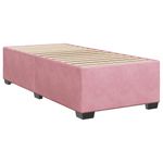 Casa si Gradina - Mobilier - Paturi si accesorii - Paturi - Pat box spring cu saltea, roz, 80x200 cm, catifea - Infinity.ro
