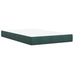 Casa si Gradina - Mobilier - Paturi si accesorii - Paturi - Pat box spring cu saltea, verde inchis, 120x200 cm, catifea - Infinity.ro