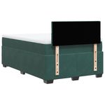 Casa si Gradina - Mobilier - Paturi si accesorii - Paturi - Pat box spring cu saltea, verde inchis, 120x200 cm, catifea - Infinity.ro