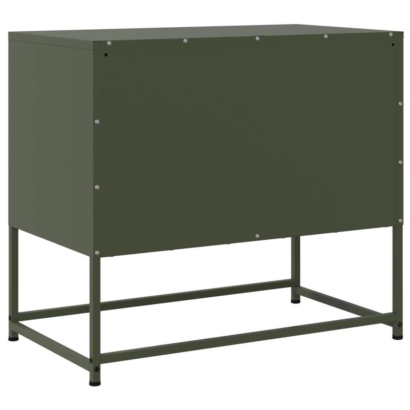 Casa si Gradina - Mobilier - Comode si corpuri - Comode - Dulap TV, verde masliniu, 68,5x39x60,5 cm, otel - Infinity.ro