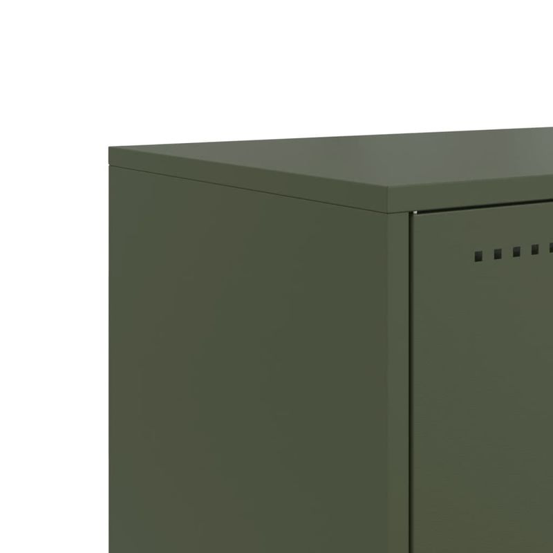 Casa si Gradina - Mobilier - Comode si corpuri - Comode - Dulap TV, verde masliniu, 68,5x39x60,5 cm, otel - Infinity.ro