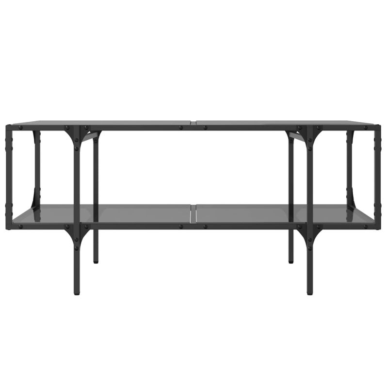 Casa si Gradina - Mobilier - Mese si birouri - Masute de cafea - Masuta de cafea cu blat din sticla neagra 98,5x50x45 cm otel - Infinity.ro