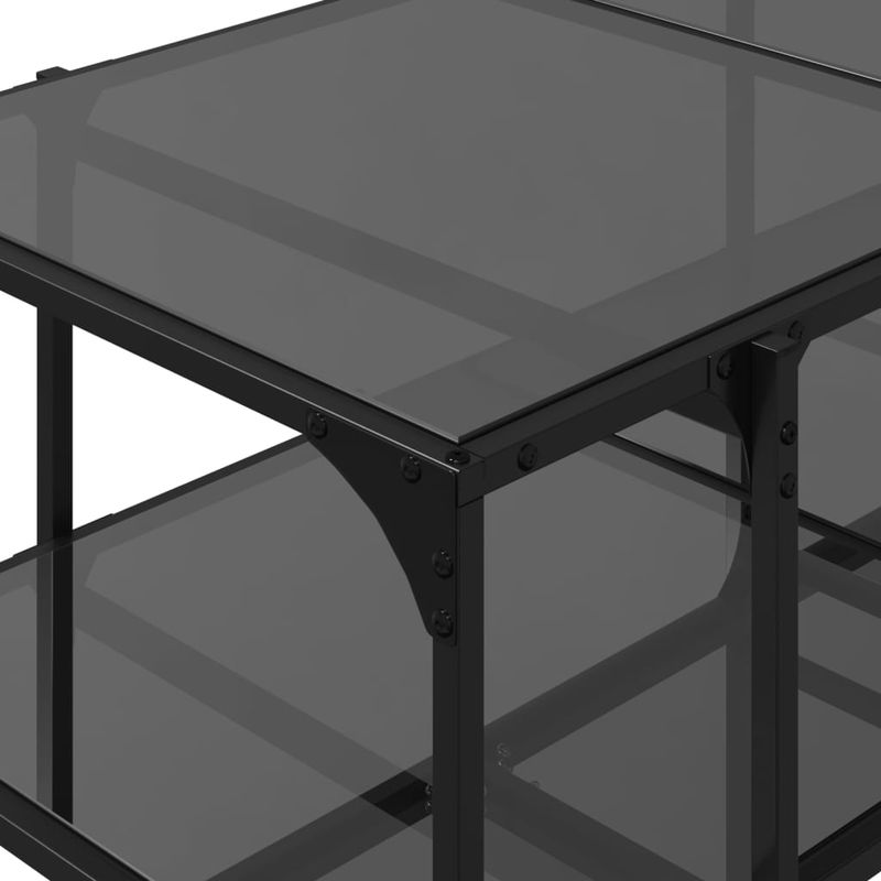 Casa si Gradina - Mobilier - Mese si birouri - Masute de cafea - Masuta de cafea cu blat din sticla neagra 98,5x50x45 cm otel - Infinity.ro
