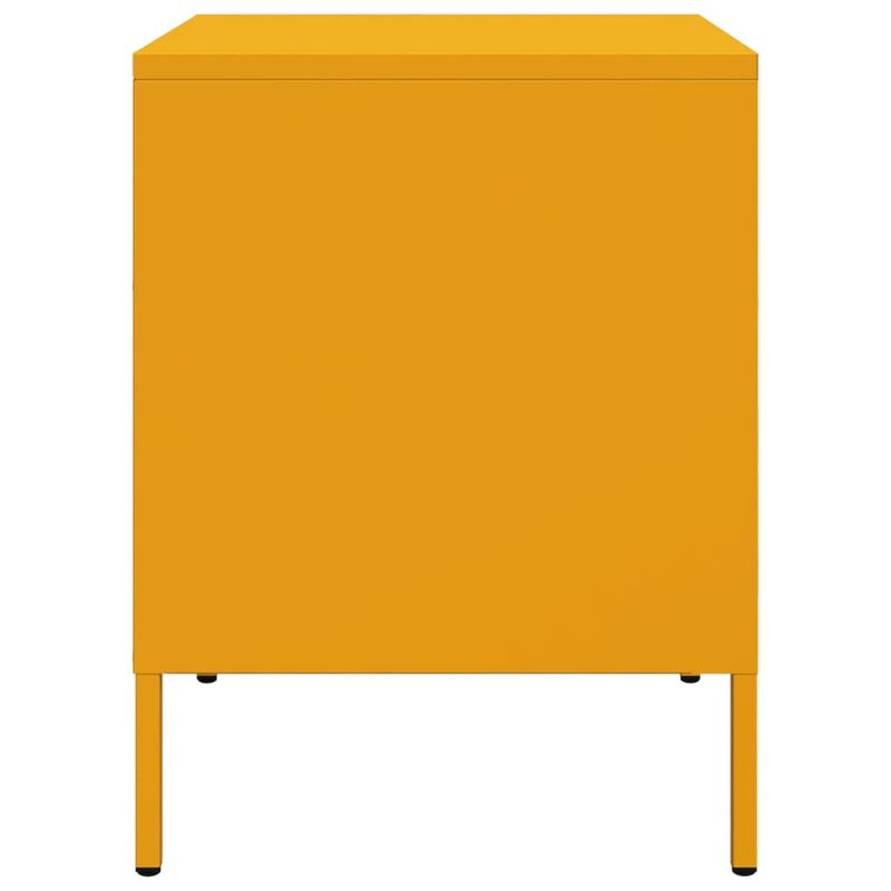 Casa si Gradina - Mobilier - Comode si corpuri - Noptiere - Noptiere, 2 buc., galben mustar, 36x39x50,5 cm, otel - Infinity.ro