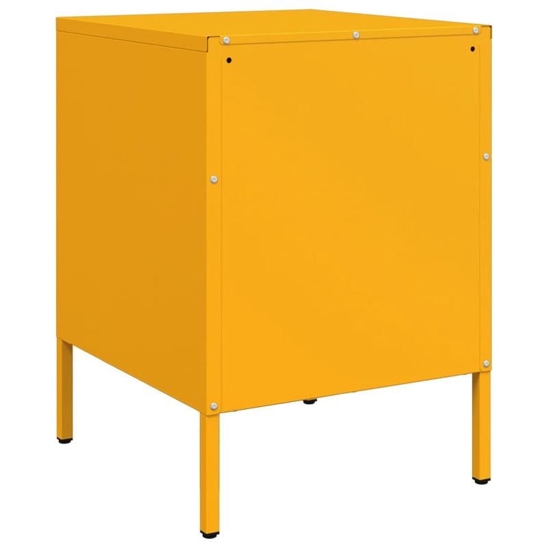 Casa si Gradina - Mobilier - Comode si corpuri - Noptiere - Noptiere, 2 buc., galben mustar, 36x39x50,5 cm, otel - Infinity.ro