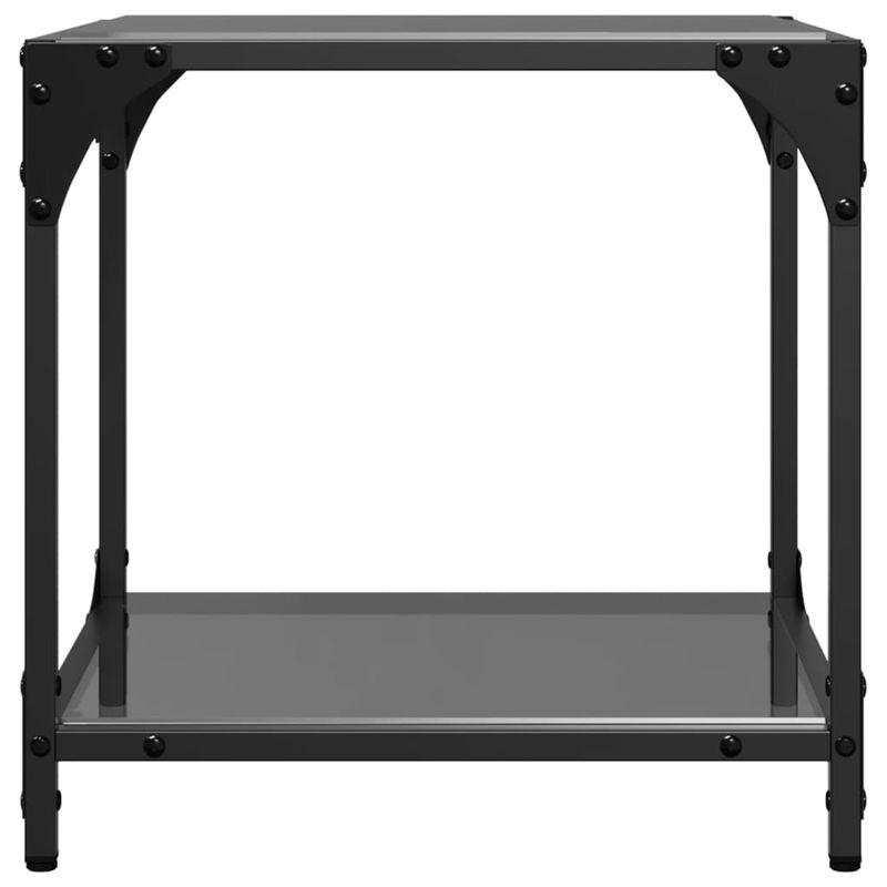 Casa si Gradina - Mobilier - Mese si birouri - Masute de cafea - Masuta de cafea, blat din sticla negra, 40x40x40 cm, otel - Infinity.ro