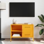 Casa si Gradina - Mobilier - Comode si corpuri - Comode - Dulap TV, galben mustar, 68x39x50,5 cm, otel - Infinity.ro