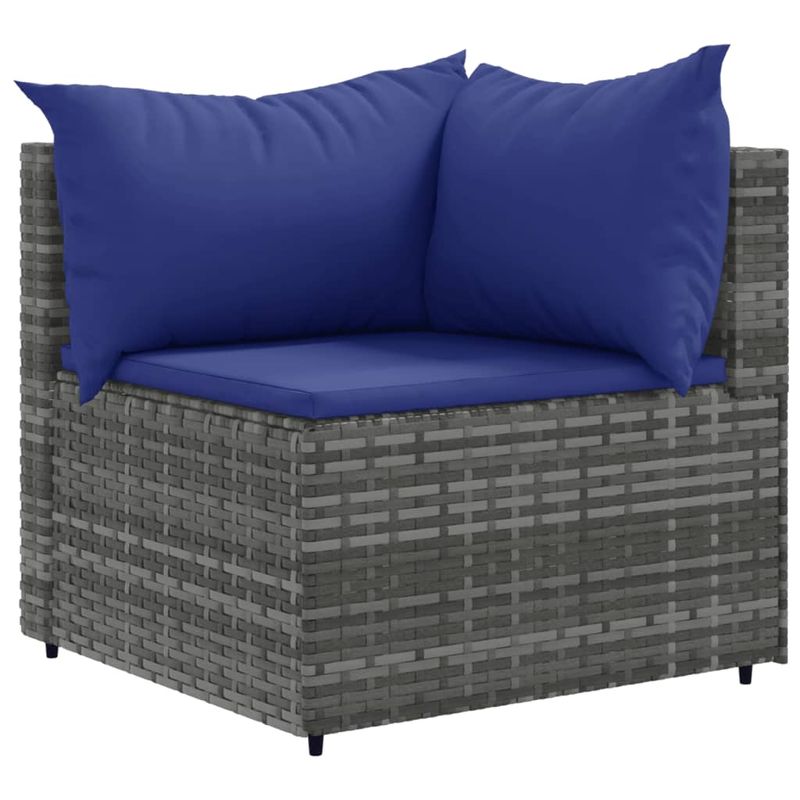 Casa si Gradina - Gradina si terasa - Mobilier exterior - Seturi mobila gradina - Set mobilier de gradina cu perne, 7 piese, gri, poliratan - Infinity.ro