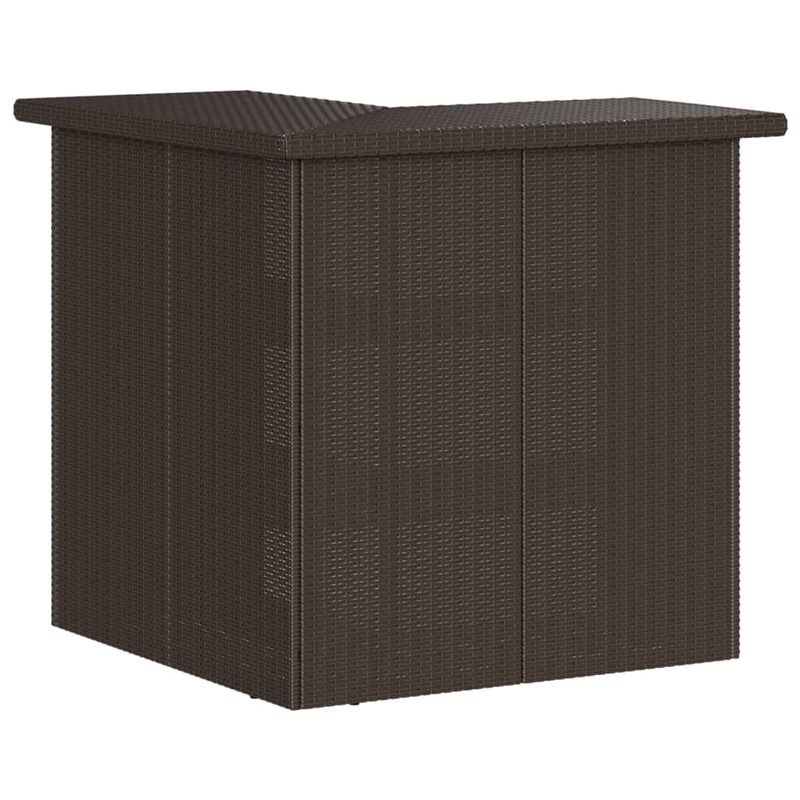 Casa si Gradina - Gradina si terasa - Mobilier exterior - Seturi mobila gradina - Set bar de gradina, 3 piese, cu perne, maro, poliratan - Infinity.ro