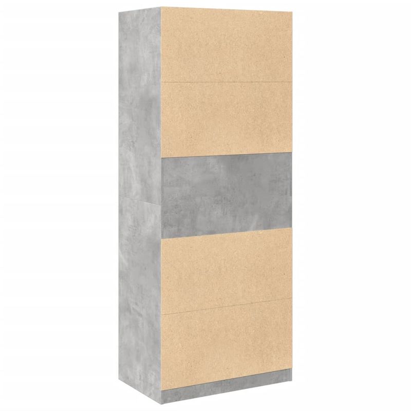 Casa si Gradina - Mobilier - Dulapuri si sifoniere - Sifoniere - Sifonier, gri beton, 80x50x200 cm, lemn prelucrat, cantitate 3 rafturi - Infinity.ro