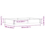 Casa si Gradina - Mobilier - Feronerie si accesorii mobila - Rama pentru paleti, gri, 150x100 cm, lemn masiv pin - Infinity.ro