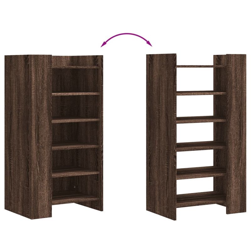 Casa si Gradina - Mobilier - Organizare si depozitare - Organizator incaltaminte - Pantofar, stejar maro, 52x37,5x100 cm, lemn prelucrat - Infinity.ro