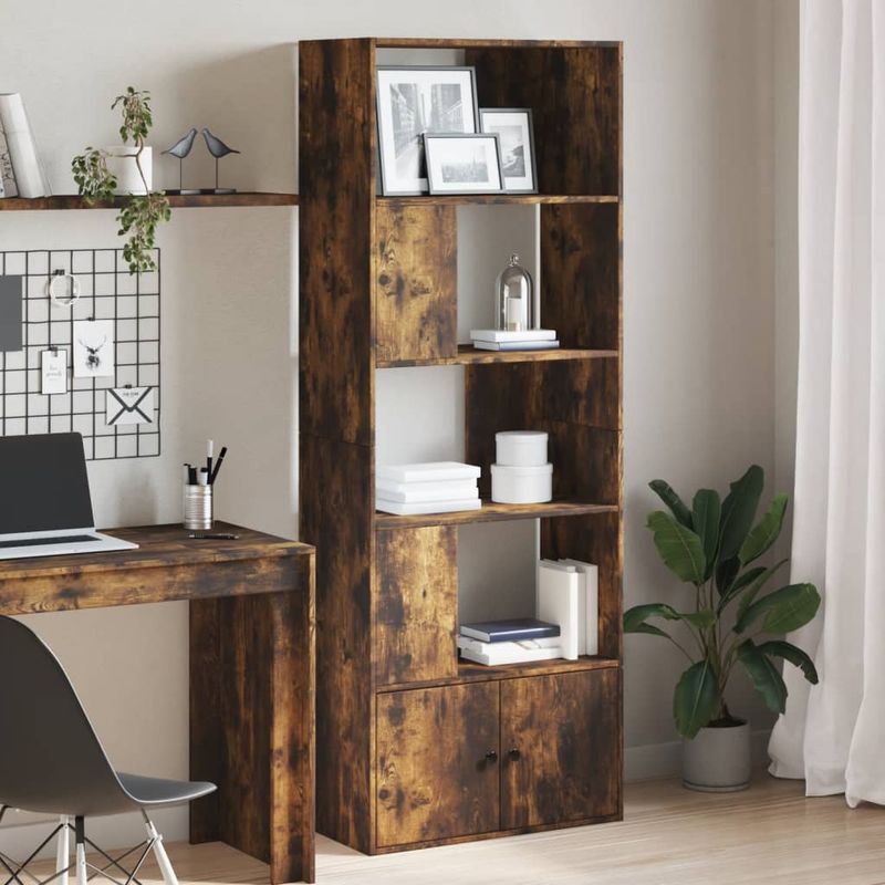 Casa si Gradina - Mobilier - Biblioteci si rafturi - Biblioteci - Biblioteca, stejar fumuriu, 70x36x189 cm, lemn prelucrat - Infinity.ro