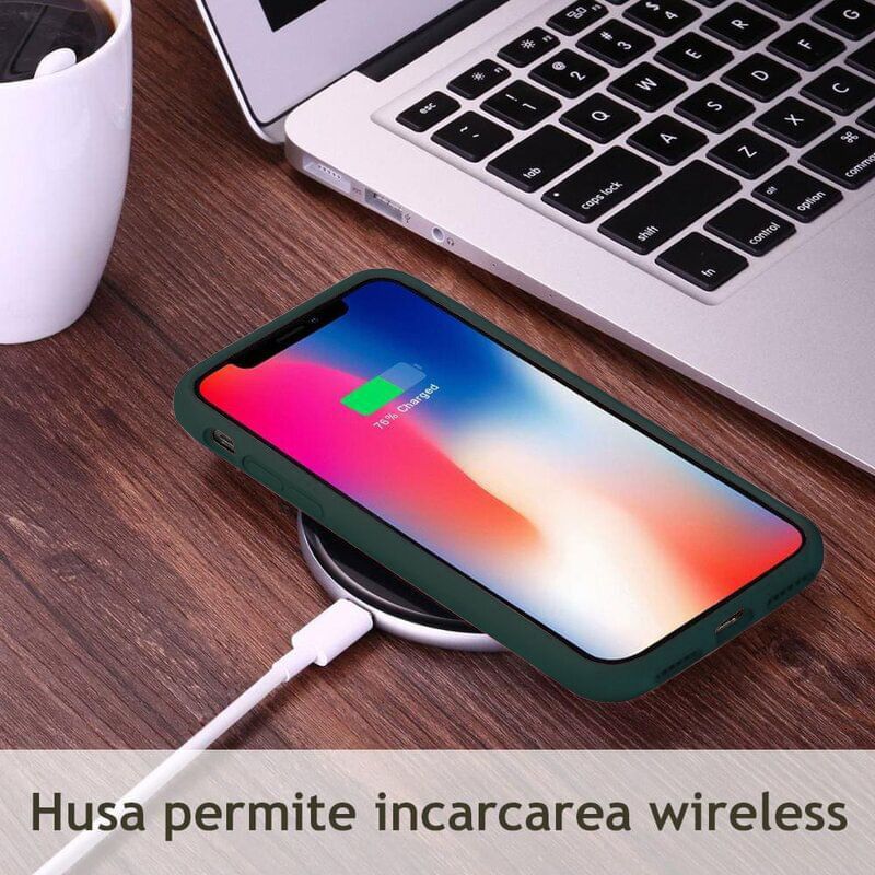 Laptop, Telefoane si Tablete - Telefoane mobile si accesorii - Accesorii Telefoane - Huse telefoane - Husa de protectie pentru Vivo Y22s din silicon, Soft Edge, Dark Green, Verde - Infinity.ro