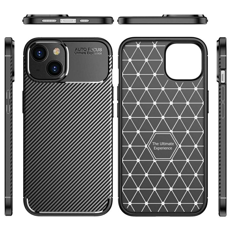 Laptop, Telefoane si Tablete - Telefoane mobile si accesorii - Accesorii Telefoane - Huse telefoane - Husa de protectie pentru telefon, compatibila cu Samsung Galaxy A14 4G/5G,Carbon armor, Negru - Infinity.ro
