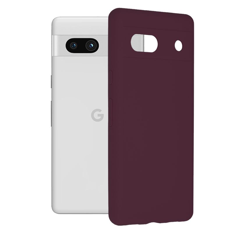 Laptop, Telefoane si Tablete - Telefoane mobile si accesorii - Accesorii Telefoane - Huse telefoane - Husa de protectie, compatibila cu Google Pixel 7A, Silicon, Plum Violet, Mov - Infinity.ro