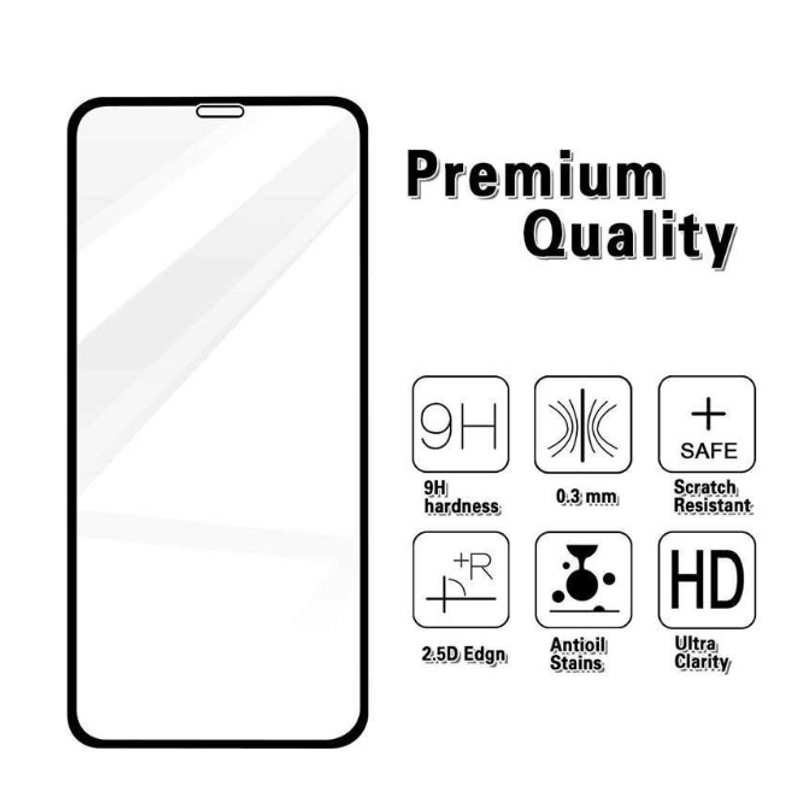 Laptop, Telefoane si Tablete - Telefoane mobile si accesorii - Accesorii Telefoane - Folii protectie telefoane - Folie protectie compatibila cu iPhone XR, Sticla Temperata 9H, Negru-Transparent - Infinity.ro