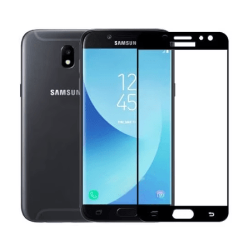 Laptop, Telefoane si Tablete - Telefoane mobile si accesorii - Accesorii Telefoane - Folii protectie telefoane - Folie de protectie pentru Samsung J7 2018, Sticla securizata de calitate superioara, rezistenta 9H, negru - Infinity.ro