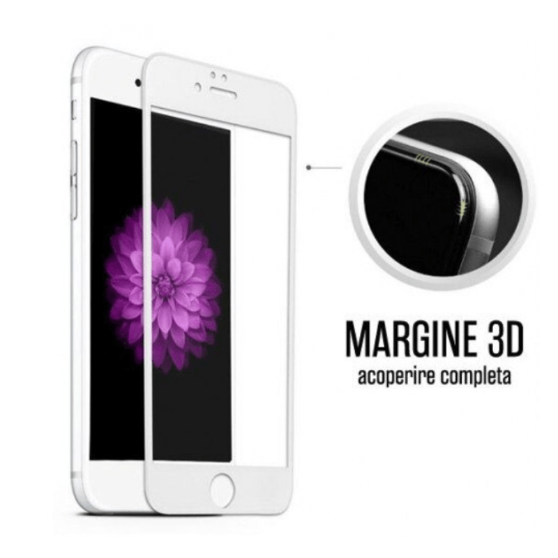 Laptop, Telefoane si Tablete - Telefoane mobile si accesorii - Accesorii Telefoane - Folii protectie telefoane - Sticla de protectie 9H pentru iPhone 7/8 Plus, alba - Infinity.ro