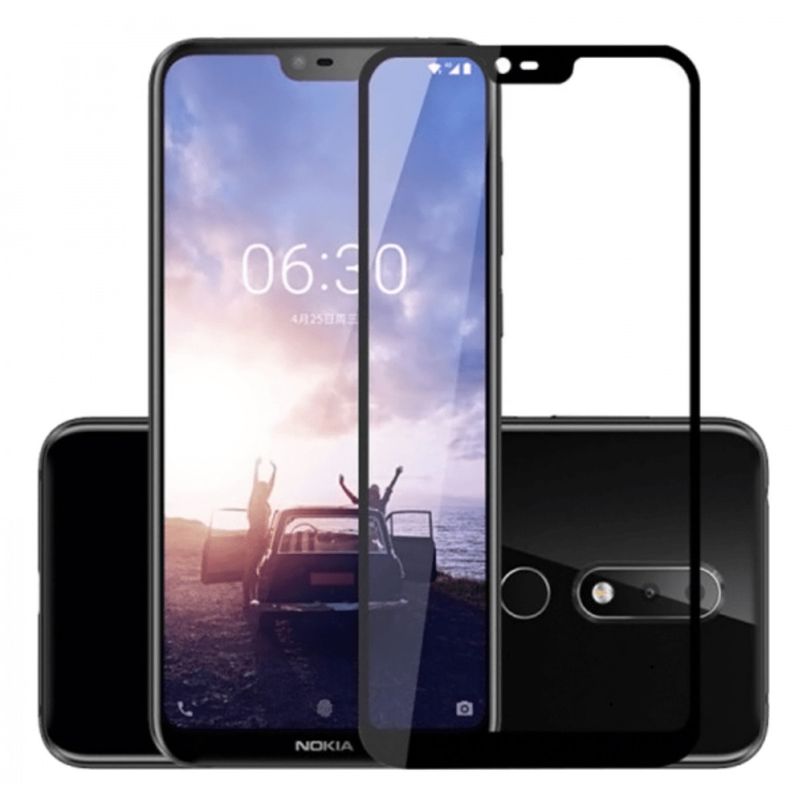 Laptop, Telefoane si Tablete - Telefoane mobile si accesorii - Accesorii Telefoane - Folii protectie telefoane - Folie protectie compatibila cu Nokia X6, Sticla Temperata 9h, Negru-Transparent - Infinity.ro