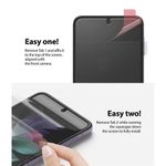 Laptop, Telefoane si Tablete - Telefoane mobile si accesorii - Accesorii Telefoane - Folii protectie telefoane - Set 2 Folii protectie compatibile cu Samsung Galaxy Z Flip3, Polimer Auto-Regenerare, Flexibile - Infinity.ro