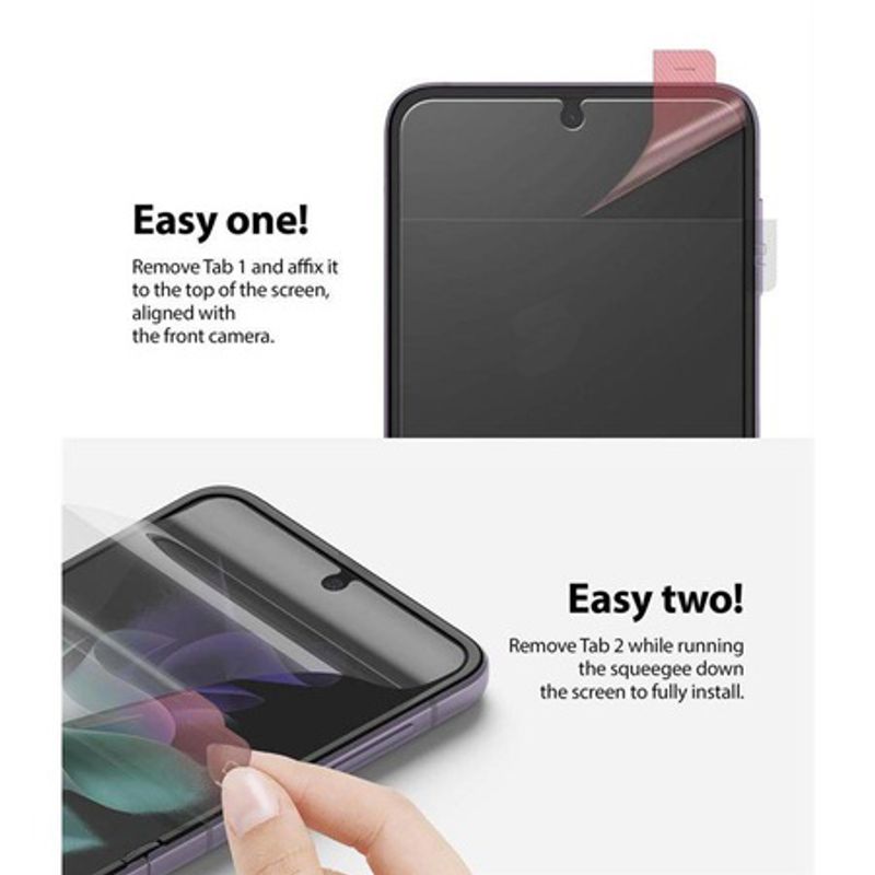 Laptop, Telefoane si Tablete - Telefoane mobile si accesorii - Accesorii Telefoane - Folii protectie telefoane - Set 2 Folii protectie compatibile cu Samsung Galaxy Z Flip3, Polimer Auto-Regenerare, Flexibile - Infinity.ro