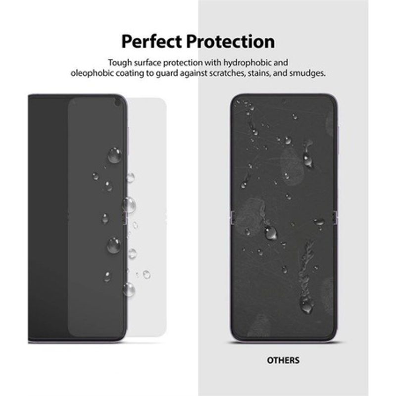 Laptop, Telefoane si Tablete - Telefoane mobile si accesorii - Accesorii Telefoane - Folii protectie telefoane - Set 2 Folii protectie compatibile cu Samsung Galaxy Z Flip3, Polimer Auto-Regenerare, Flexibile - Infinity.ro