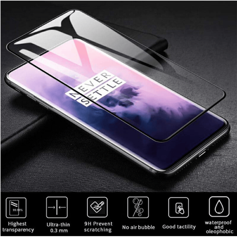 Laptop, Telefoane si Tablete - Telefoane mobile si accesorii - Accesorii Telefoane - Folii protectie telefoane - Folie protectoare compatibila cu OnePlus Nord 2T, Tempered Glass, Negru-Transparent - Infinity.ro