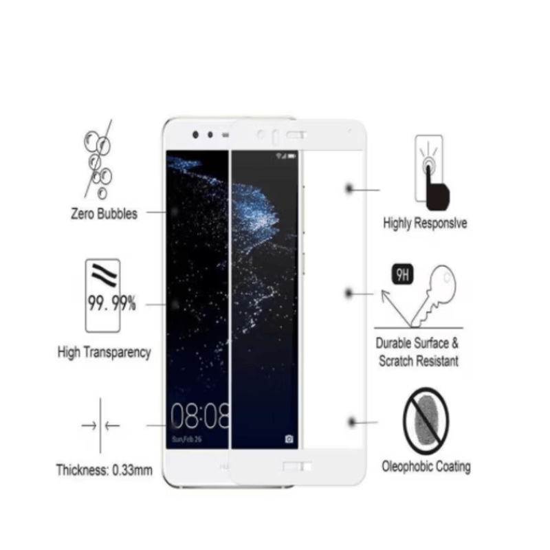 Laptop, Telefoane si Tablete - Telefoane mobile si accesorii - Accesorii Telefoane - Folii protectie telefoane - Folie protectie compatibila cu Huawei P10 Lite, Sticla Ultra Rezistenta, Alb-Transparent - Infinity.ro
