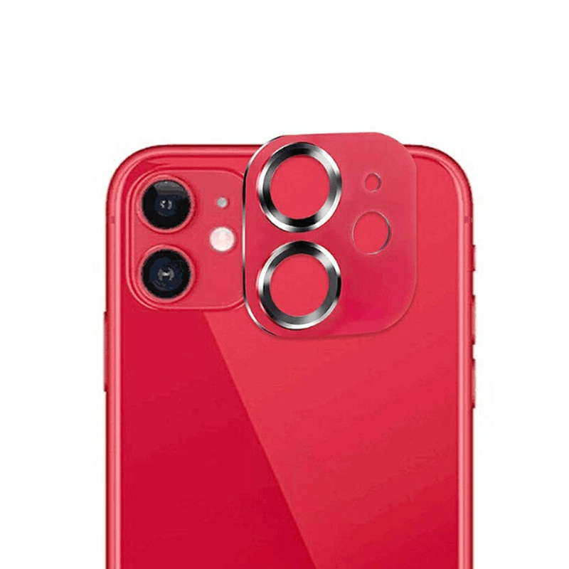 Laptop, Telefoane si Tablete - Telefoane mobile si accesorii - Accesorii Telefoane - Folii protectie telefoane - Folie de protectie camera compatibila cu iPhone 11, sticla 9H, Rosu - Infinity.ro