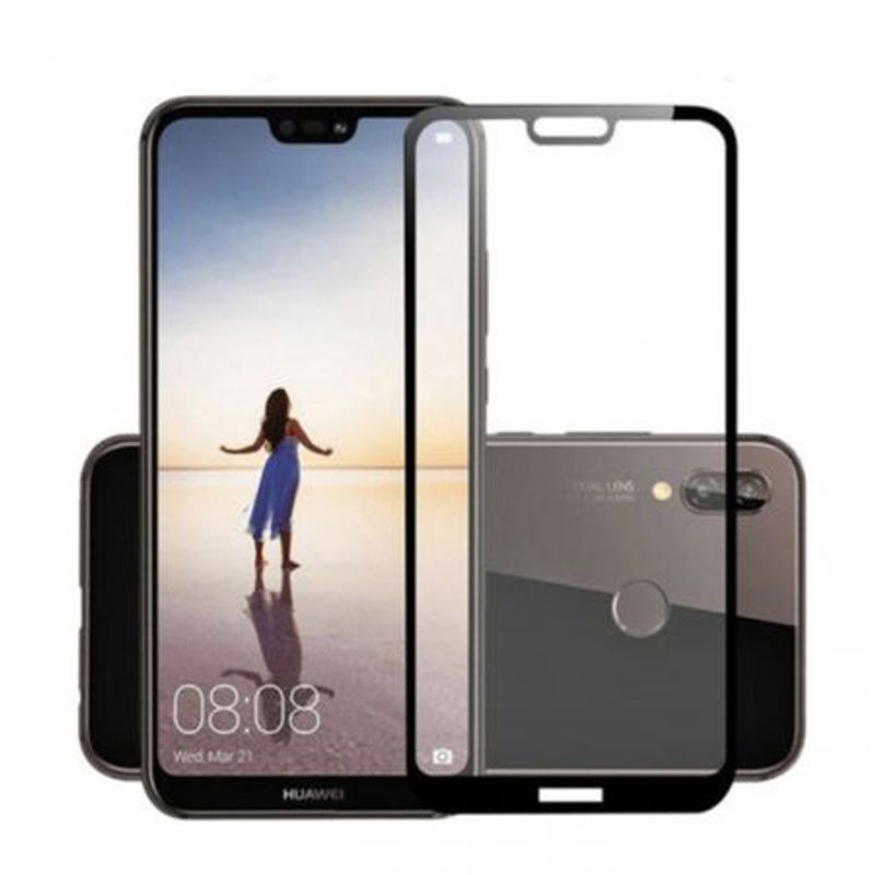 Laptop, Telefoane si Tablete - Telefoane mobile si accesorii - Accesorii Telefoane - Folii protectie telefoane - Folie de protectie compatibila cu Huawei P20 Lite, duritate 9H, kit montare inclus, negru - Infinity.ro