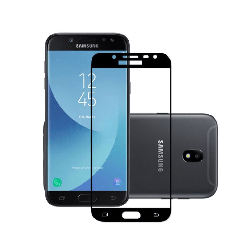 Laptop, Telefoane si Tablete - Telefoane mobile si accesorii - Accesorii Telefoane - Folii protectie telefoane - Folie de protectie compatibila  cu Samsung J3 2017, sticla temperata 9H, neagra - Infinity.ro
