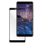 Laptop, Telefoane si Tablete - Telefoane mobile si accesorii - Accesorii Telefoane - Folii protectie telefoane - Folie protectie compatibila cu Nokia 7 Plus, Sticla Securizata 9H, Negru-Transparent - Infinity.ro