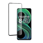 Laptop, Telefoane si Tablete - Telefoane mobile si accesorii - Accesorii Telefoane - Folii protectie telefoane - Folie sticla compatibila cu Realme 8 5G, Tempered Glass 9H, Negru - Infinity.ro