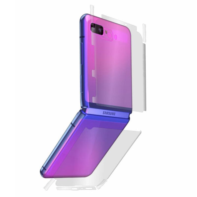 Laptop, Telefoane si Tablete - Telefoane mobile si accesorii - Accesorii Telefoane - Folii protectie telefoane - Folie protectie fata-spate compatibila cu Samsung Galaxy Z Flip, Polimer, Regenerabila, Transparenta - Infinity.ro
