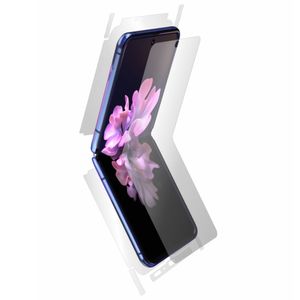 Folie protectie fata-spate compatibila cu Samsung Galaxy Z Flip, Polimer, Regenerabila, Transparenta