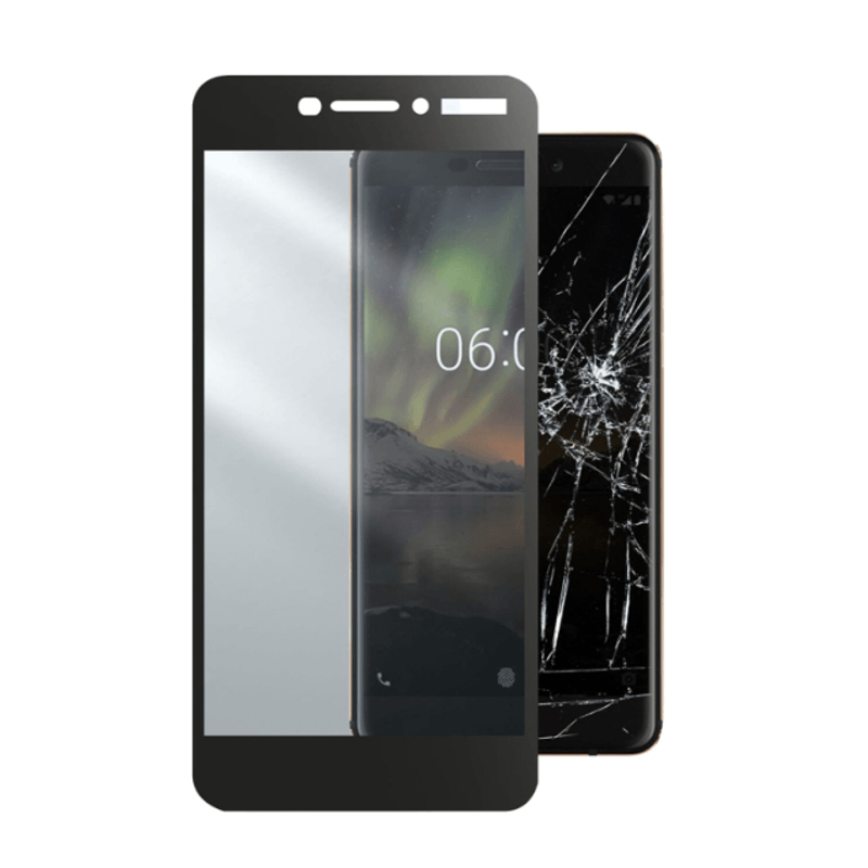 Laptop, Telefoane si Tablete - Telefoane mobile si accesorii - Accesorii Telefoane - Folii protectie telefoane - Folie protectoare compatibila cu Nokia 8, Tempered Glass 9H, Black - Infinity.ro